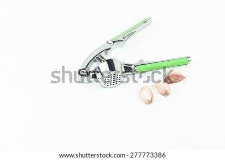 Grinding hard shell crab tool, crushed garlic tool isolate on white background