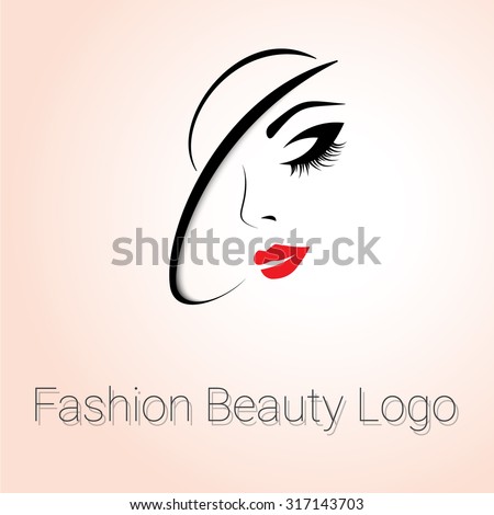 Fashion Beauty Logo. Woman with Hat
