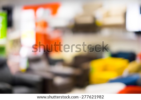 Abstract blur people in Furniture store for background