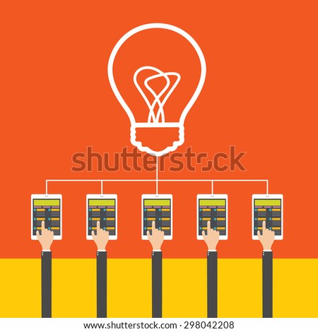 Teamwork Business Meeting Concept, Flat style, Infographics Business, vector