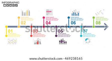 Timeline Infographics Design Template With Options, Process Diagram 