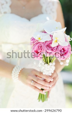 bridal bouquet of orchids