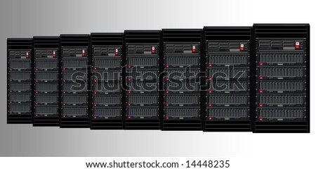 Black Compter Server Cabinets