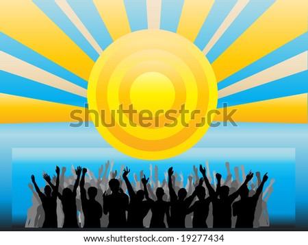 Audience Cheering Success  Template Background