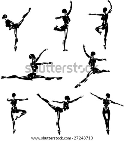 ballet jete silhouette
