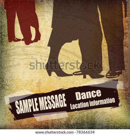stock vector Vintage Ballroom Dance vector flyer for an event or Dance 