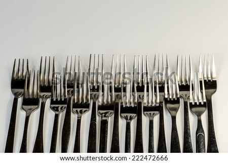 Photographic image of a fork collection