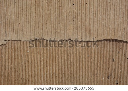 Old brown corrugated cardboard paper texture