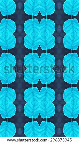 Seamless blue leaf pattern