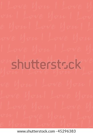stock photo : I love you printed on pink background