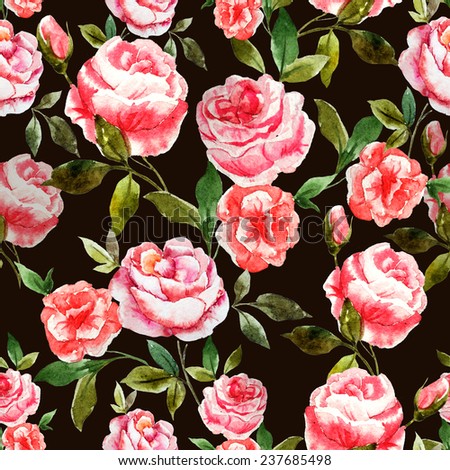 rose, watercolor, wallpaper