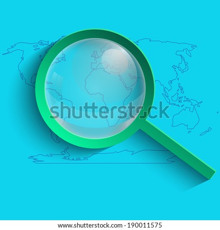 magnifier, map, background, search