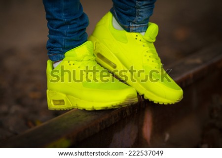 Yellow  sneakers