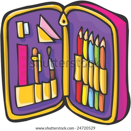 stock vector : Pencil Case