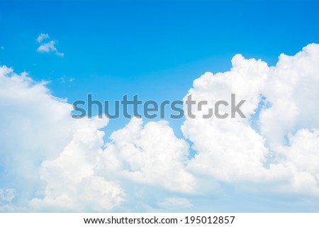 Blue sky clouds on horizontal images.