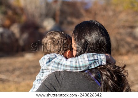 Italian family spending time together at San Rafael Park in Reno, Nevada, USA