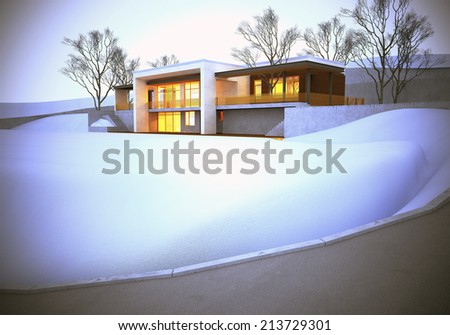 The dream house. Winter time.
