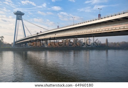 New Bridge over Danube in Bratislava, Slovak Republic