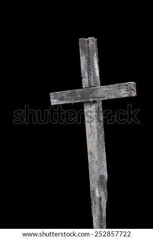 grave cross on a black background
