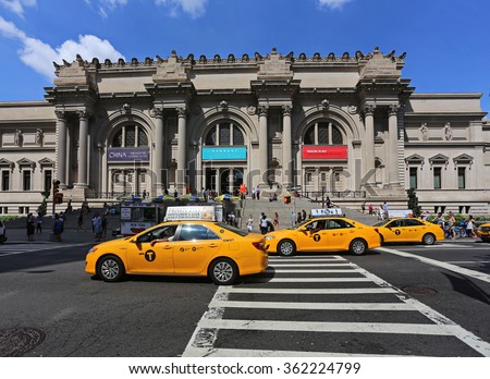 NEW YORK CITY, US - August 29, 2015: Metropolitan Museum of Art in New York City. The Met is a NYC landmark which and is the largest art museum in the United States.