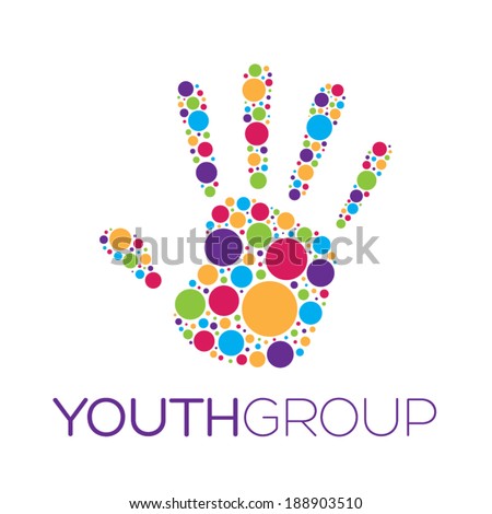 Hand Print Vector Using Circles Hand Print Vector Using Circles