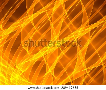 Abstract orange glow Twist background with fire flow