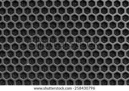 Black speaker mask bee hive pattern