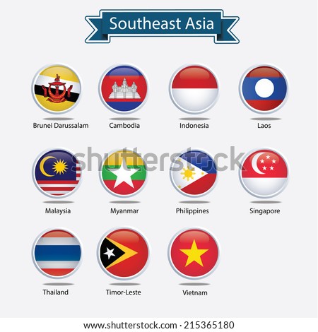 south east asian country flags