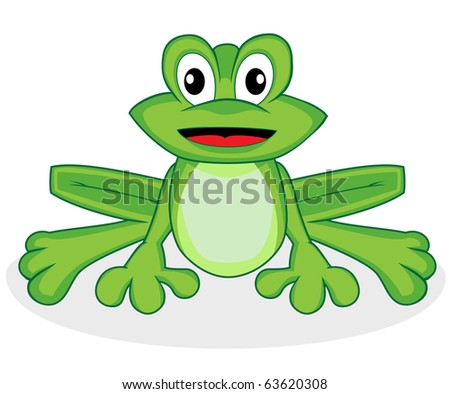 Cute Cartoon Animals With Big Eyes. stock photo : cute happy