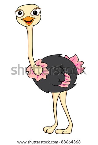 Cute Ostrich