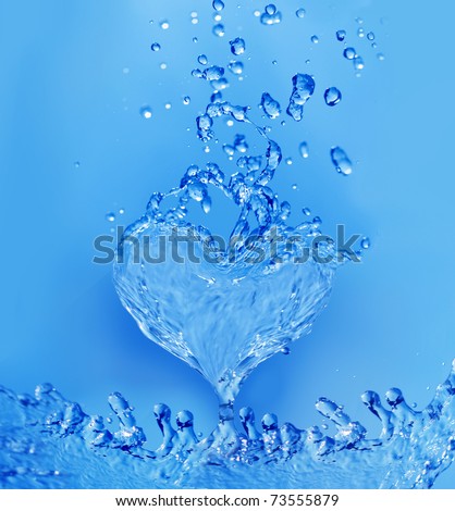 abstract water heart