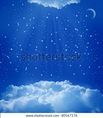 Beautiful night starry sky