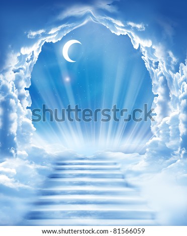 islamic fantasy.stairs in sky islamic fantasy.stairs in sky