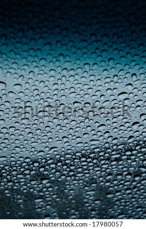 Rain-drops on a car window
