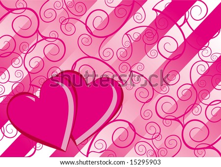 Pink Heart Background on Pink Hearts Vector Background   15295903   Shutterstock