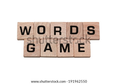 Phrase words game made with wooden game tiles