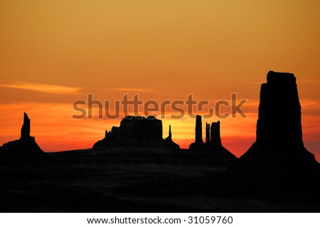 Sunset Over Monument Valley