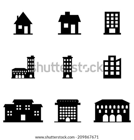 Buildings Icons Set Buildings Icons Set