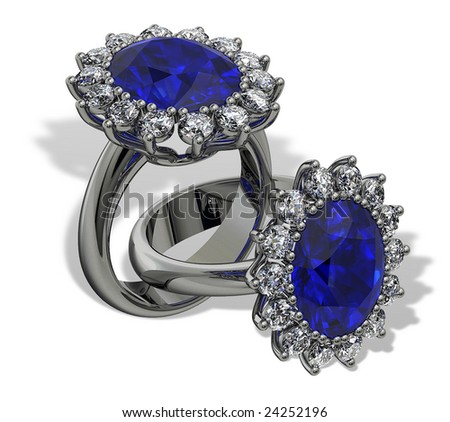 sapphire and diamond ring. and diamond cluster rings