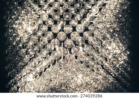 Close-up of a beautiful crystal chandelier