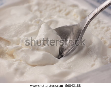 milk ice cream close up