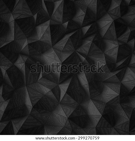black abstract polygonal surface