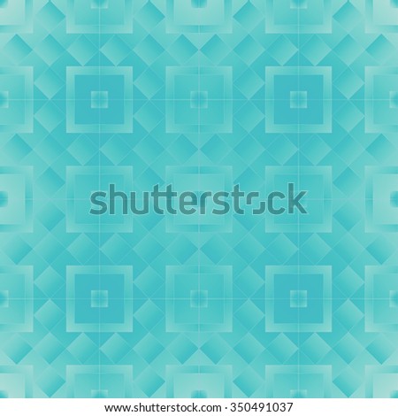 Mint green and blue squares - seamless square pattern background
