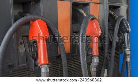 Four petrol pumps