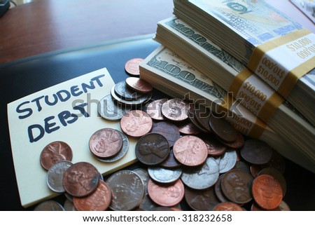 Student debt stock photo