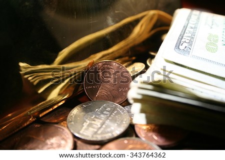 Pennies stock photo High Quality