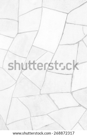 Broken tiles white pattern wall texture background