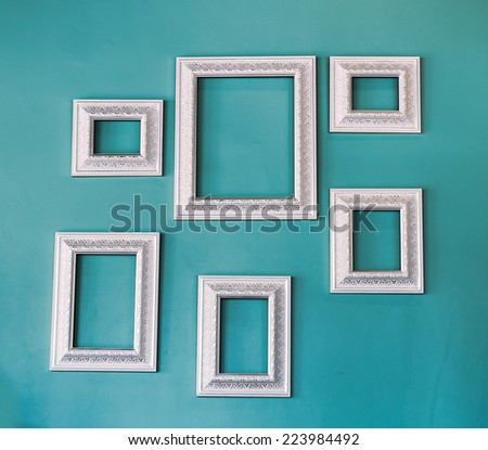 Picture frame , Photo art gallery on vintage wall