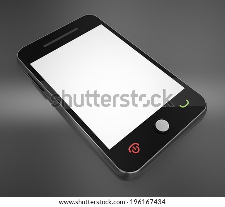 Smart Phone with blank white screen
