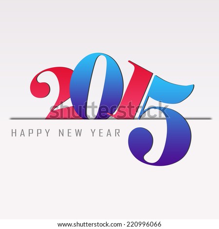 happy new year 2015 background with colorful letters
